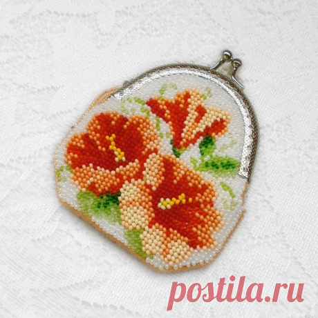 Кошелек ( монетница ) из бисера Лето | biser.info - всё о бисере и бисерном творчестве