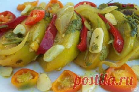 Закуска из зеленых помидоров - пошаговый кулинарный рецепт на Повар.ру