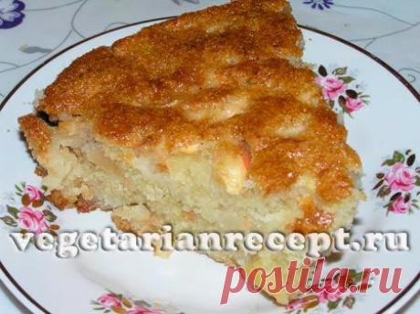 Яблочный пирог без яиц или шарлотка без яиц с яблоками, рецепт с фото | Вегетарианские рецепты &quot;Приготовим с любовью!&quot;