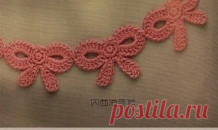 Бантик крючком.