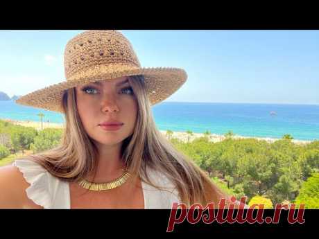 Самая простая красивая шляпа из RAFFIA!!! 🌊🌊🌊 How to crochet beautiful hat, part 1