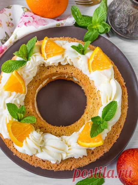 Апельсиновый кекс со сливочным кремом на Вкусном Блоге