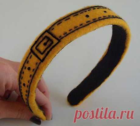 Ободок с росписью маркером / Украшения для волос / Модный сайт о стильной переделке одежды и интерьера