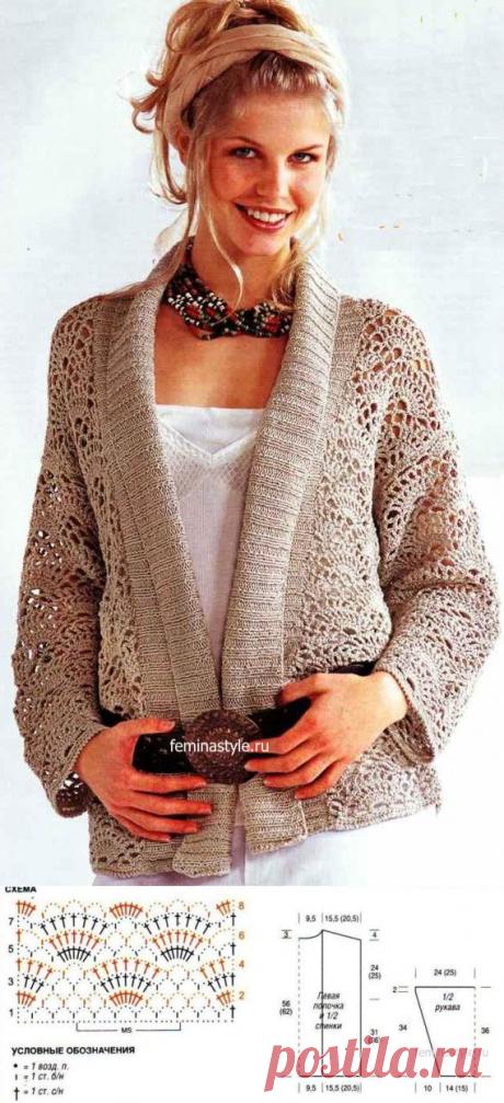 Ажурный жакет / Рукоделие / Домоводство / Женские секреты / Женский стиль
