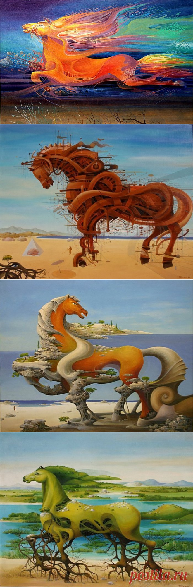 Конь-огонь: масляная живопись Васко Ташковского