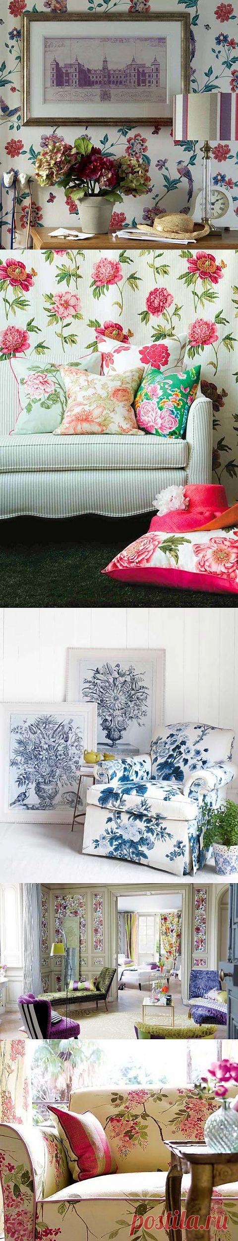Цветочные мотивы в интерьере | Интерьер и Дизайн