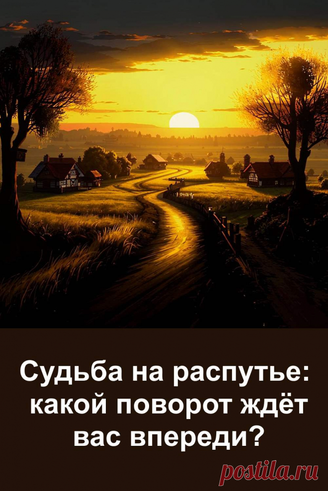 Иногда мы ощущаем, что в жизни наступает момент перемен, но не всегда понимаем, куда двигаться дальше. Этот тест поможет заглянуть внутрь себя и получить подсказку от судьбы. Простой выбор может многое сказать о вашем настоящем и будущем. Честный, глубокий и вдумчивый взгляд на то, что действительно важно.