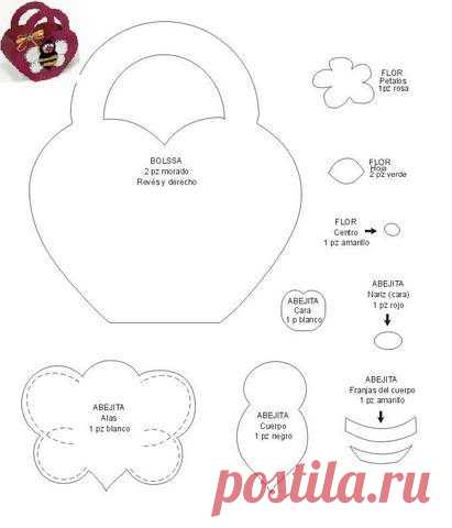 Cajita con forma de corazón y abejita en el centro. Moldes. | Ideas y material gratis para fiestas y celebraciones Oh My Fiesta!