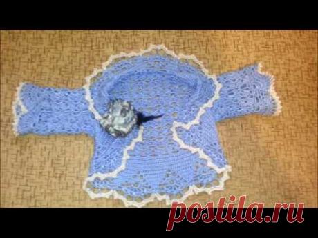 Вязание крючком. Болеро на любой возраст. (Crochet. Openwork bolero.)