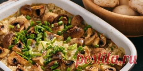 Рисовая запеканка с грибами