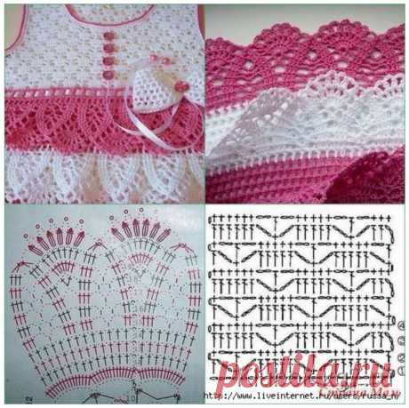 Красивое платье для девочки крючком | Клубок