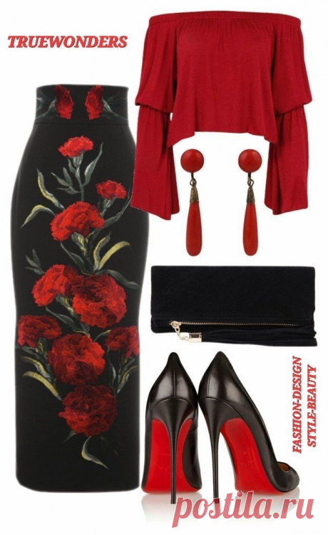 Сочетание красного с черным – идеальный вариант для вечернего выхода. Такая комбинация цветов создает впечатление шика, роскоши, а главное вкуса.