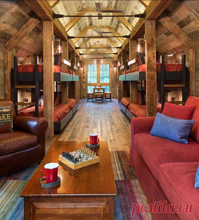 Bunk House with Rustic Interiors - Home Bunch – Interior Design Ideas