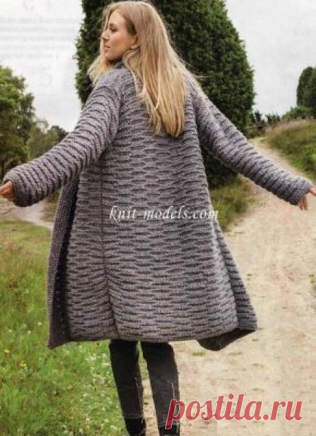 Длинный жакет без застежки