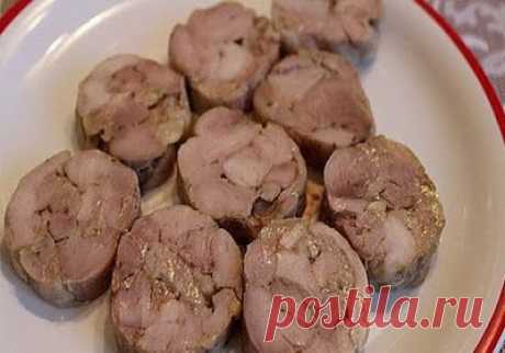 РЕЦЕПТЫ И СОВЕТЫ ХОЗЯЙКАМ: Колбаса куриная домашняя быстрого приготовления