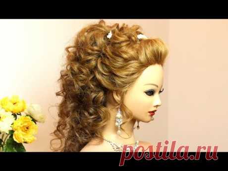 Curly prom wedding hairstyle for long hair