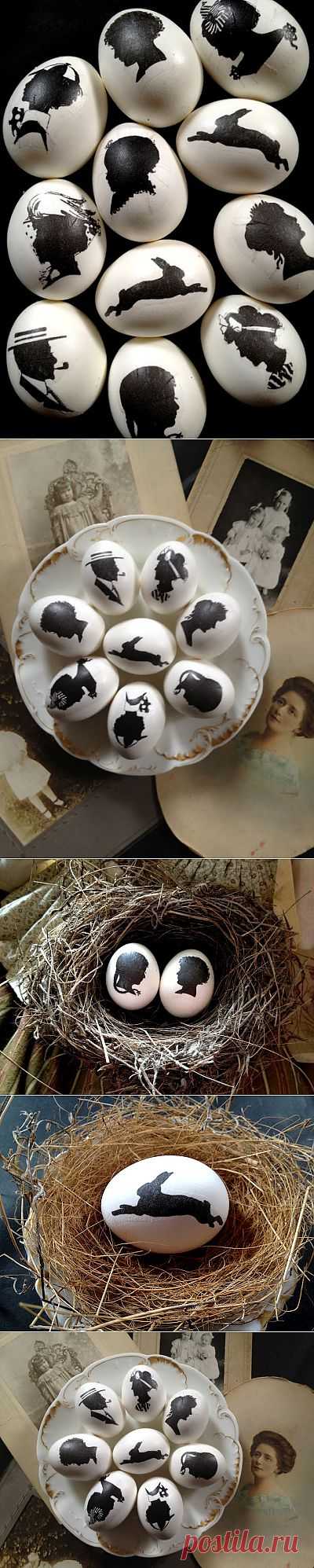 * Ладья № 17: рецепты, ремесла и причуда для распространения радость *: Легкий силуэт пасхальные яйца