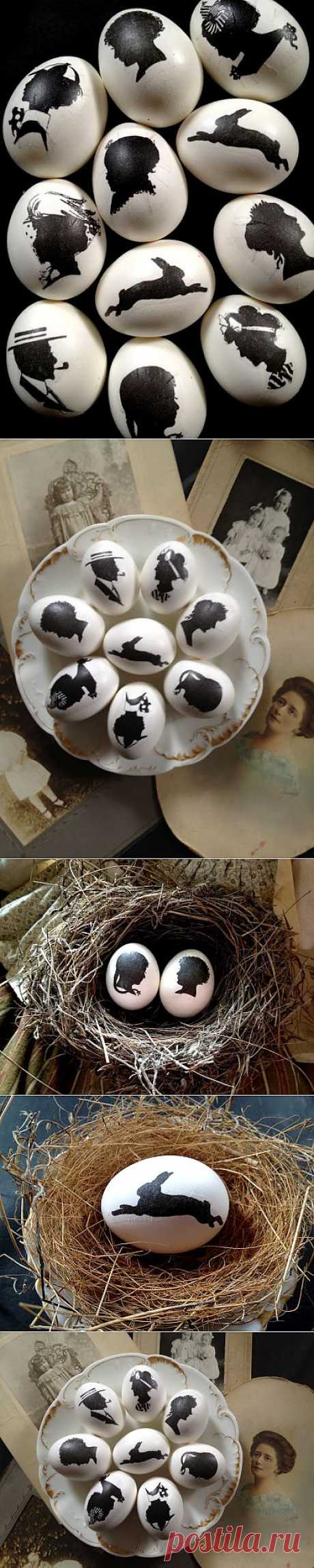 * Ладья № 17: рецепты, ремесла и причуда для распространения радость *: Легкий силуэт пасхальные яйца