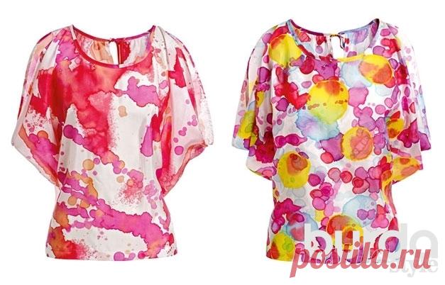 Арт-принты: красим ткань с помощью пульверизатора / Мастер-классы / Burdastyle