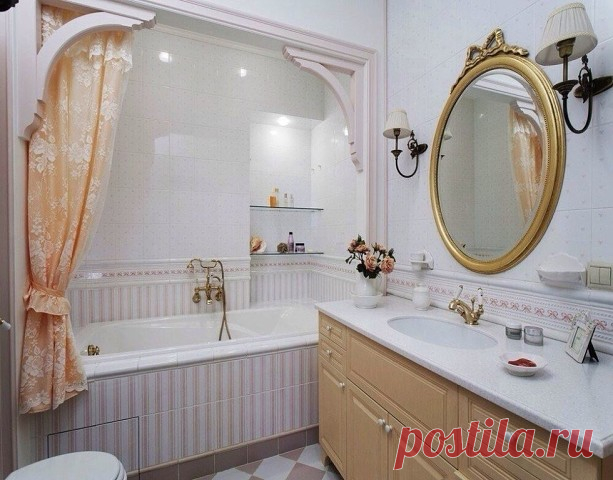 Арка в ванной комнате.