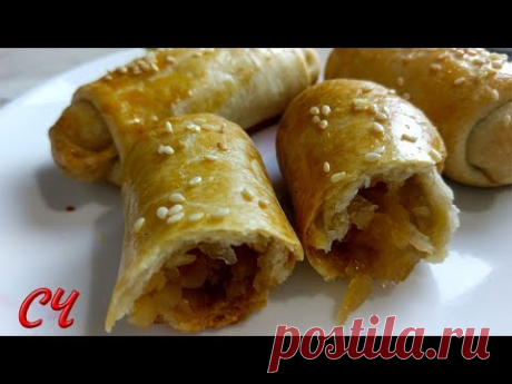 Быстрые Пирожки с Яблоками.Съедаются мгновенно!