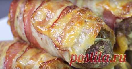 Мясные рулетики «Сюрприз»-горячее блюдо