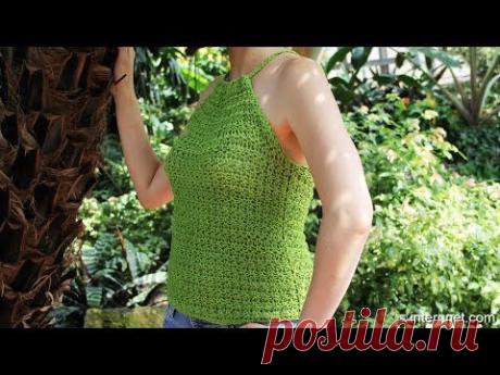 Как связать летнюю кофточку крючком - урок вязания - YouTube