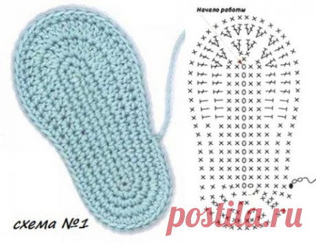 Пинетки крючком. Работа Ирины Стильник