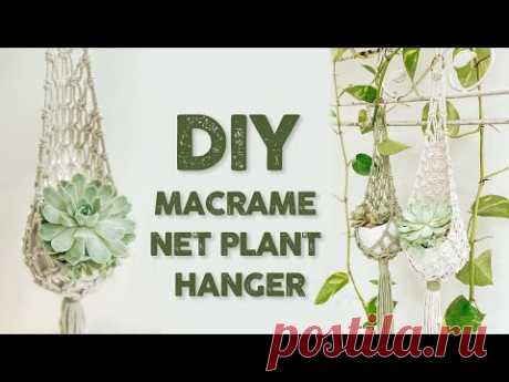 HOW TO MAKE MACRAME NET PLANT HANGER - YouTube