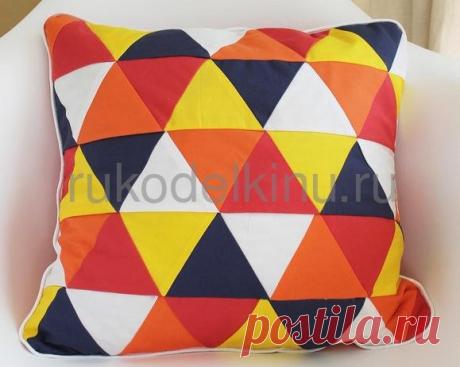 Лоскутная подушка. Шьем в технике квилтинга.