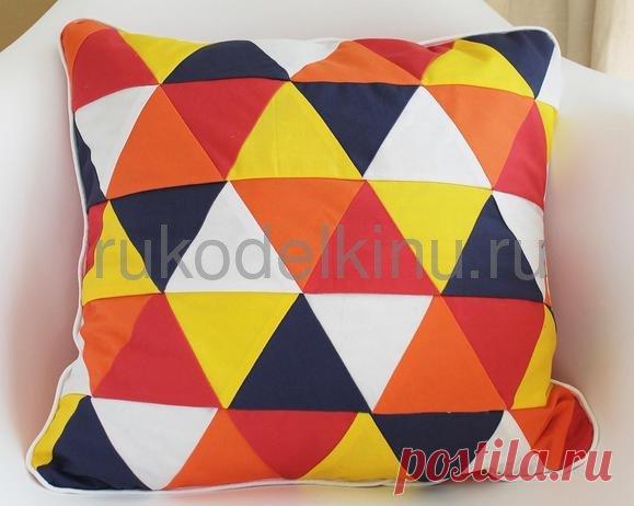 Лоскутная подушка. Шьем в технике квилтинга.