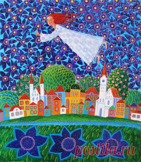Naive painting by Olga Kvasha - Blog about Art