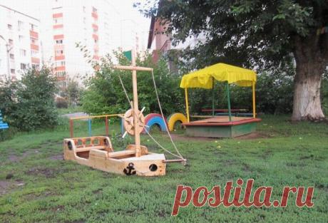 Делаем корабль для детской площадки