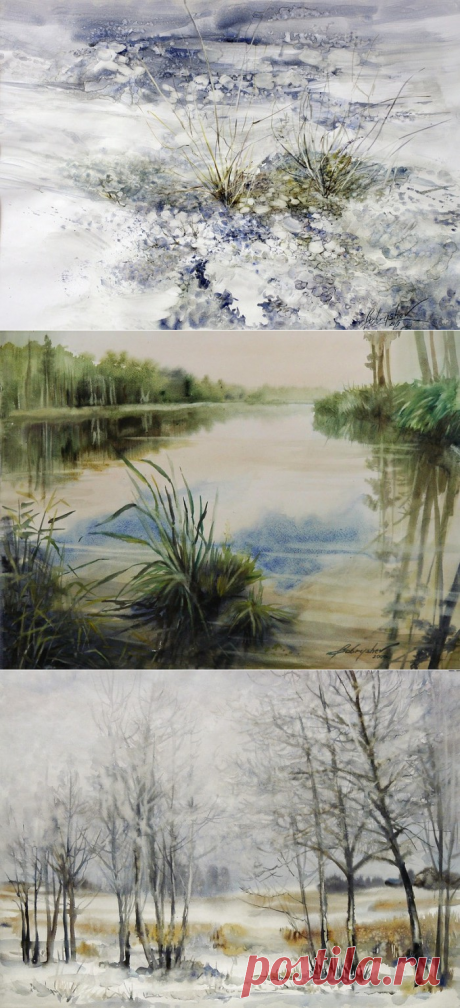 (+1) Акварельные пейзажи. Александр Бобрышев