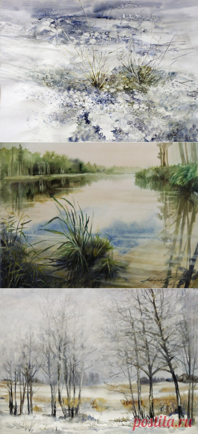 (+1) Акварельные пейзажи. Александр Бобрышев