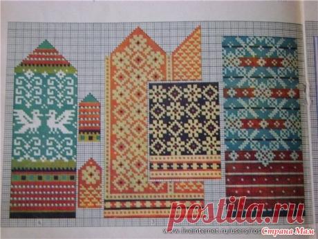 Схемы для варежек - Жаккард - Страна Мам