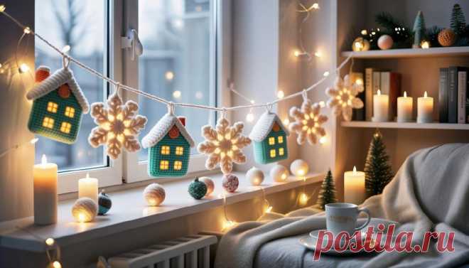 ВЯЖЕМ ПРАЗДНИЧНУЮ СКАЗКУ. 10 ИДЕЙ ДЛЯ СОЗДАНИЯ НОВОГОДНЕГО ДЕКОРА | Что вижу, то вяжу | Дзен