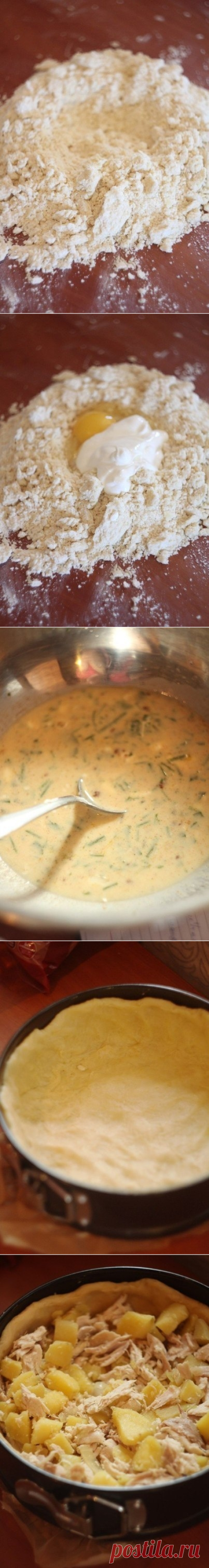Как приготовить пирог с курицей и картофелем. - рецепт, ингредиенты и фотографии