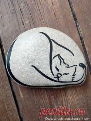 (32) cat rock | painting rocks