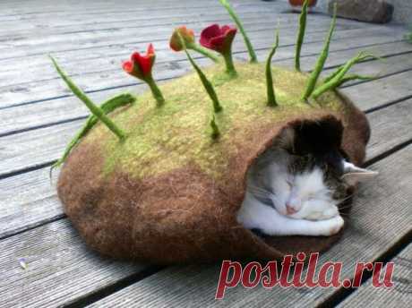 Войлочные гнезда для кошек .