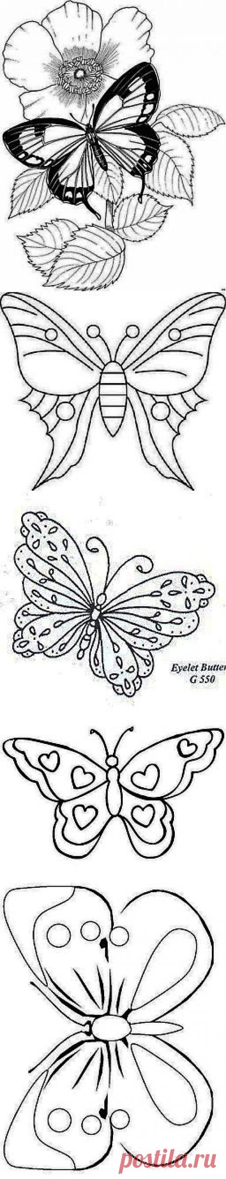 Трафареты. Бабочки и гусенички (много)!!! | ЖЕНСКИЙ МИР