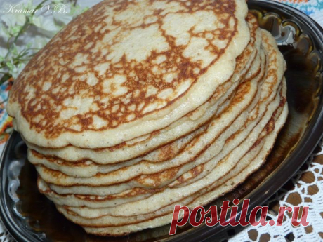 Нежнейшие манно-овсянные блинчики без муки - пышные и очень вкусные!