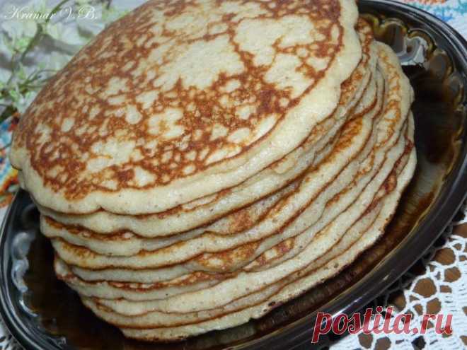 Нежнейшие манно-овсянные блинчики без муки - пышные и очень вкусные!