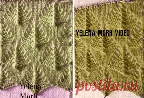 Узор ''Ромбики из ёлочек''. Видео МК | Вязание спицами для начинающих