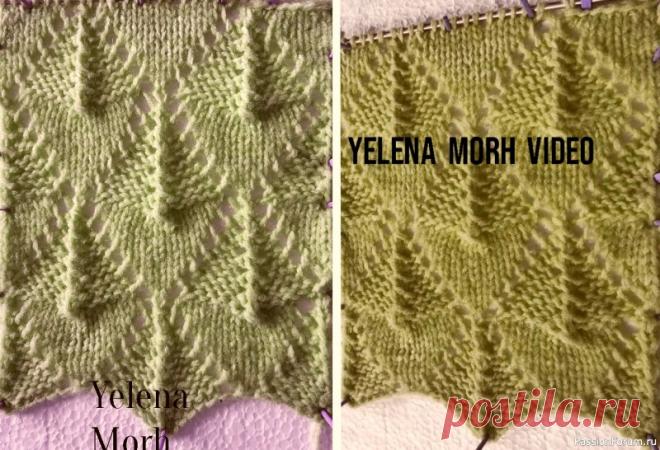 Узор ''Ромбики из ёлочек''. Видео МК | Вязание спицами для начинающих