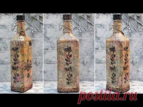 Интересный декор бутылки, такого вы еще не видели