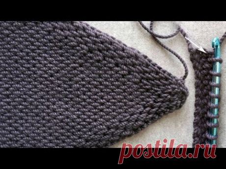 Einfache Tunusian Diagonal Häkeln Pattern - YouTube