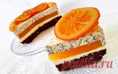 Муссовый торт с апельсинами и маком | Рецепты на FooDee.top