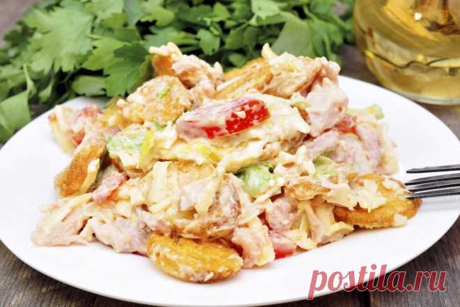 Свежий салат с курицей и как приготовить его к празднику