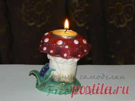 Подсвечник из полимерной глины | Мастерица